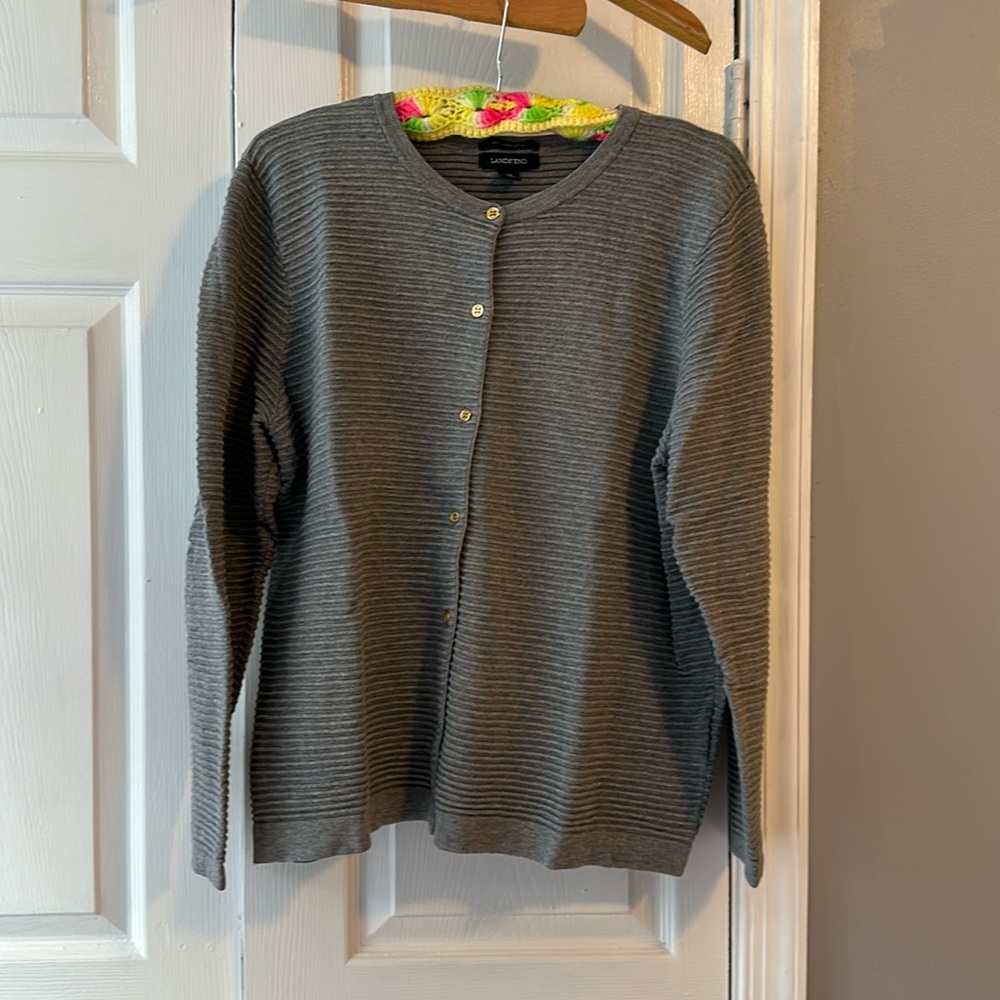 Land End ribbed cardigan
